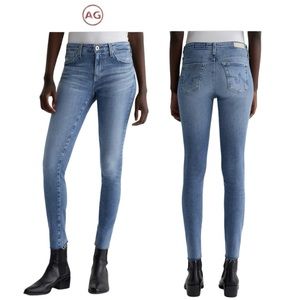 ❣️SALE❣️AG-ED Adriano Goldschmied Mid-rise Skinny Legging Jeans Denim Frayed